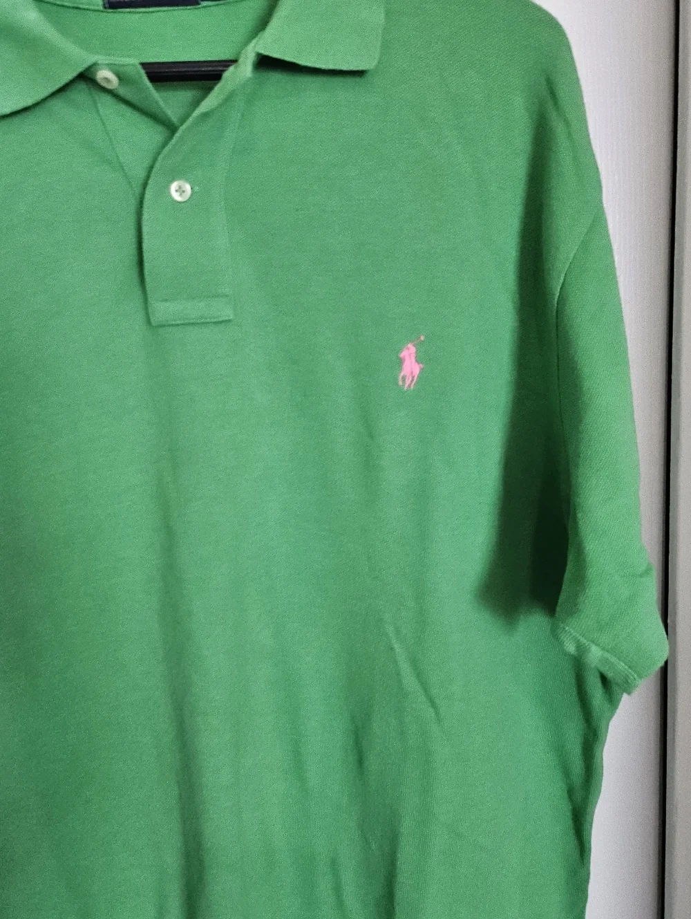 Polo Ralph Lauren Men's Polo Shirt XL Green PinkPony Logo Classic Fit Cotton.
